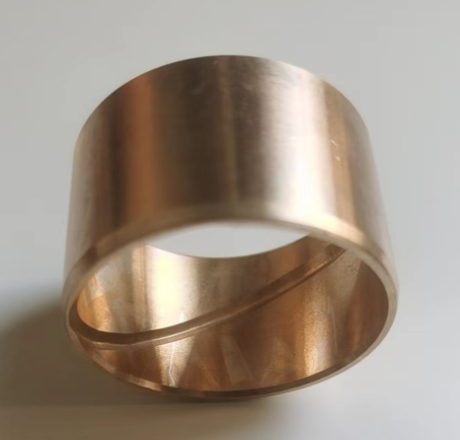 Solid cast bronze gear bushing — precision machined CuSn8 sleeve for heavy-duty transfer case and PTO applications